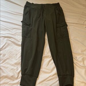 Olive Green Cargo Joggers